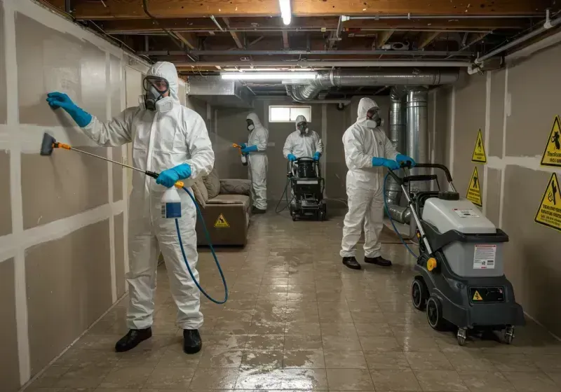 Basement Moisture Removal and Structural Drying process in Cabell County, WV